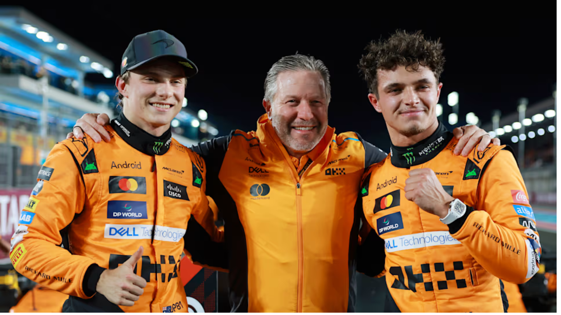 Oscar Piastri wins Sprint at Qatar Grand Prix after Lando Norris lets him through on final corner