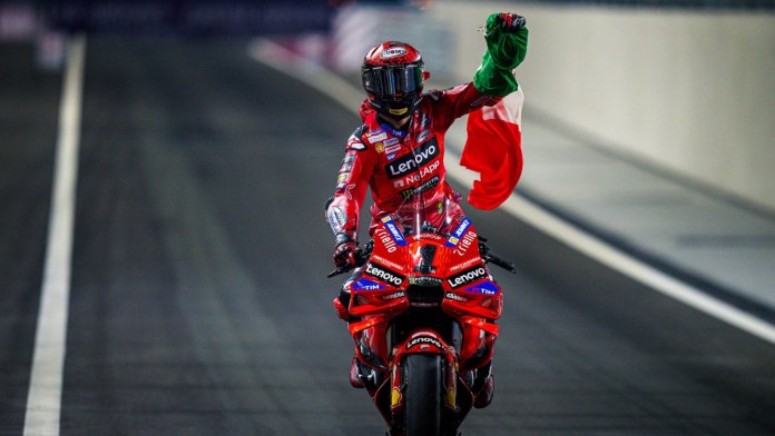 Francesco Bagnaia comenzó la temporada con una victoria en el Gran Premio de Qatar 2024