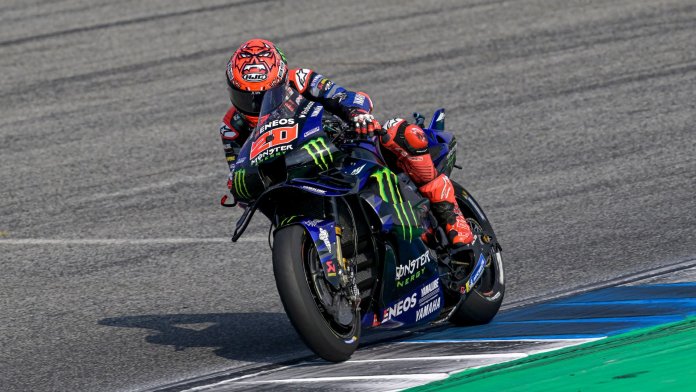 Fabio Quartararo kämpft beim Großen Preis von Thailand mit dem Grip