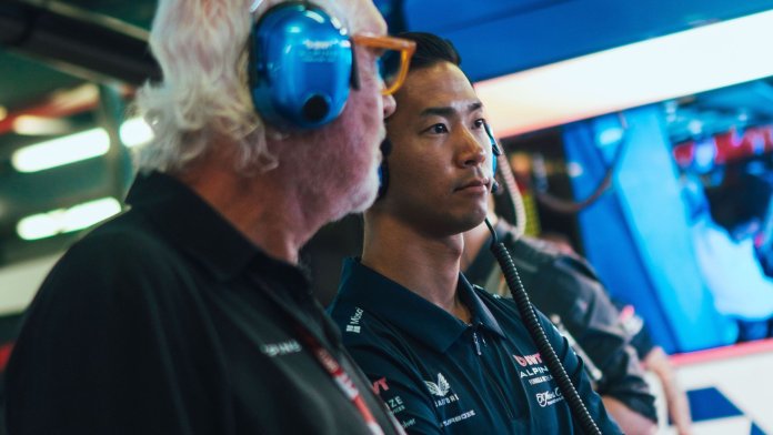 Ryo Hirakawa pilotera Alpine lors des premiers essais du GP du Japon