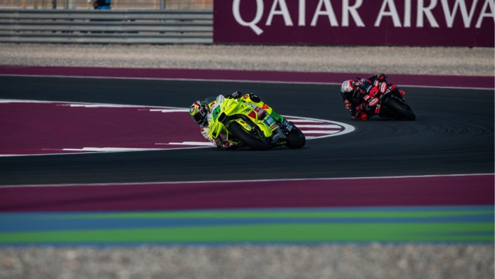 Franco Morbidelli v čele tréninku na GP Kataru