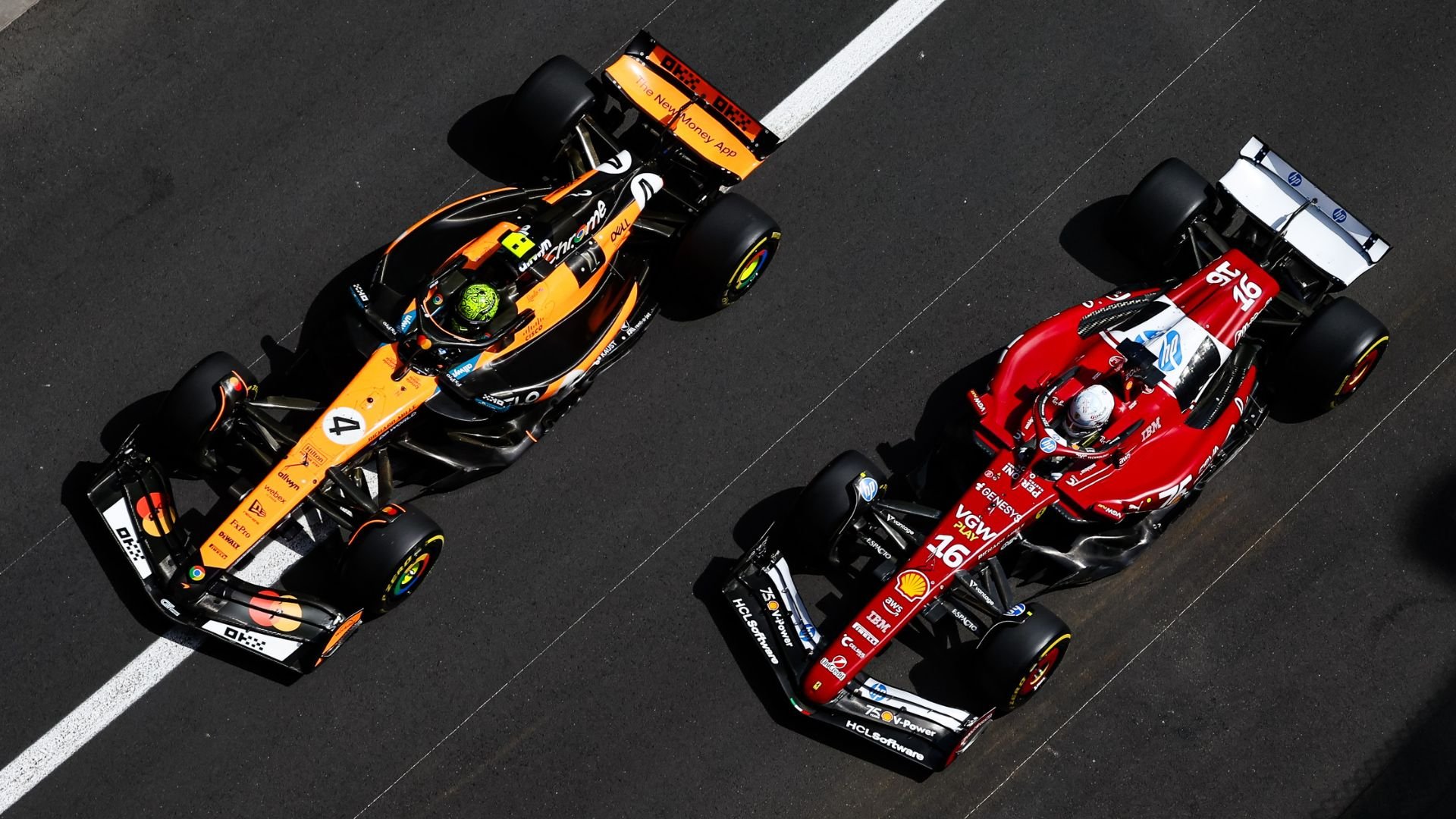 Lando Norris and Charles Leclerc