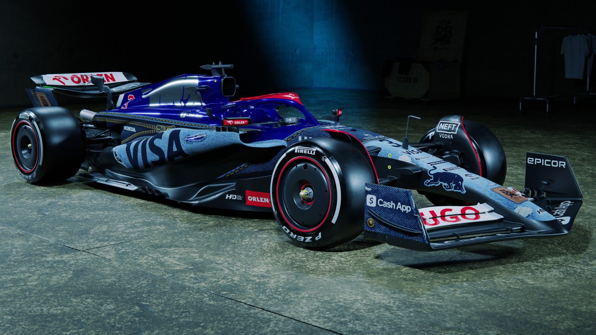 RB unveils a unique denim-themed livery for Singapore Grand Prix