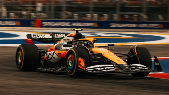 Hagedis onderbreekt FP3 in Singapore terwijl Norris opnieuw de snelste is