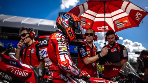 Francesco Bagnaia struggles after mixed conditions in Brazil