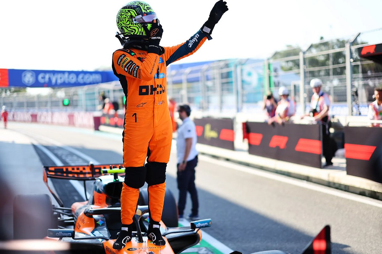 Es ist gut, ein Wochenende mit einer Pole zu beginnen. Norris reflektiert über seine Pole Position im Sprint-Qualifying