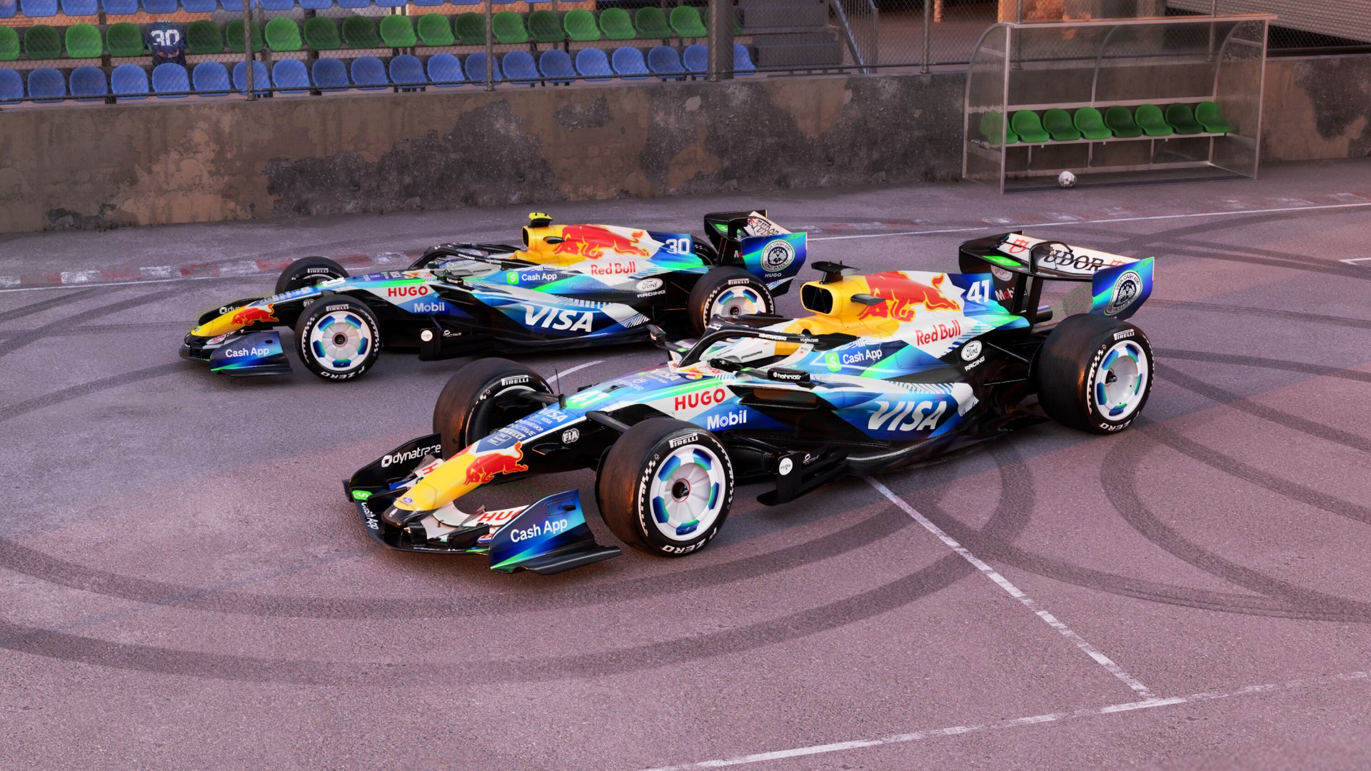 Racing Bulls unveil football-inspired special livery for the Barcelona-Catalunya Grand Prix
