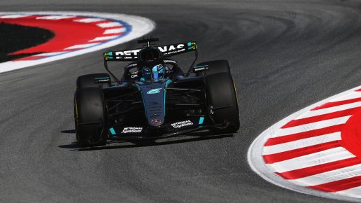 George Russell fastest in last practice session in Barcelona