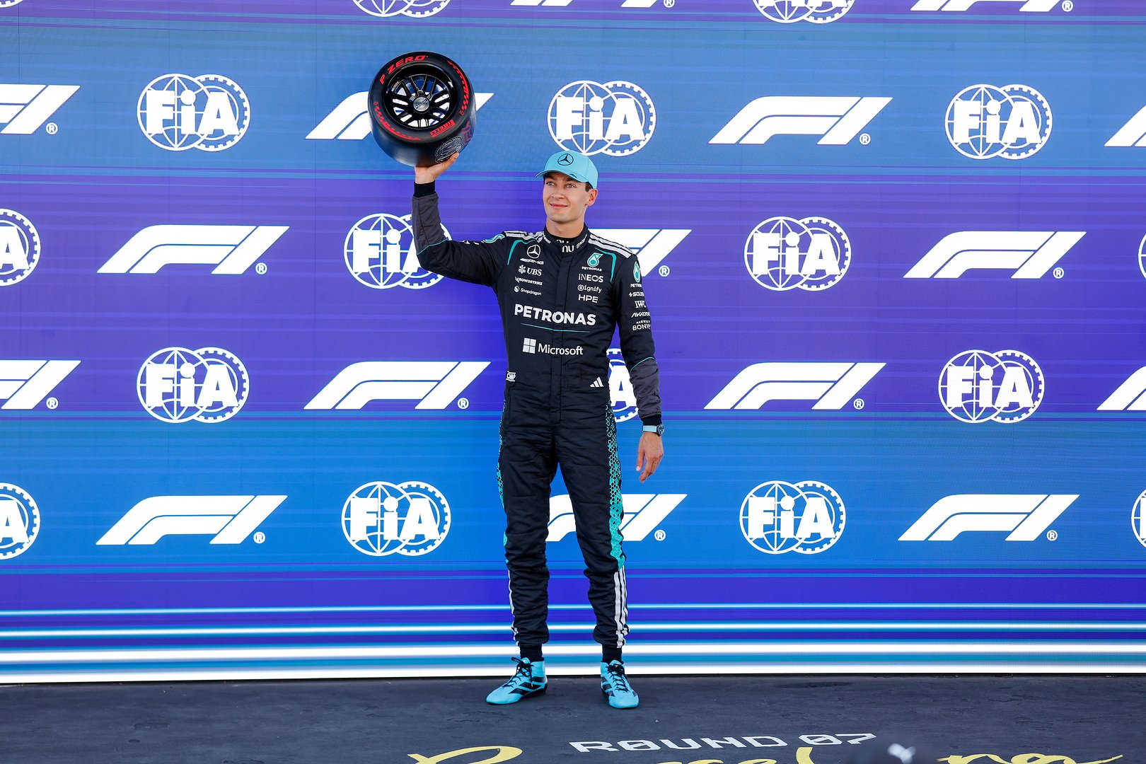 Russell is feeling like his old self again after securing pole position in Barcelona