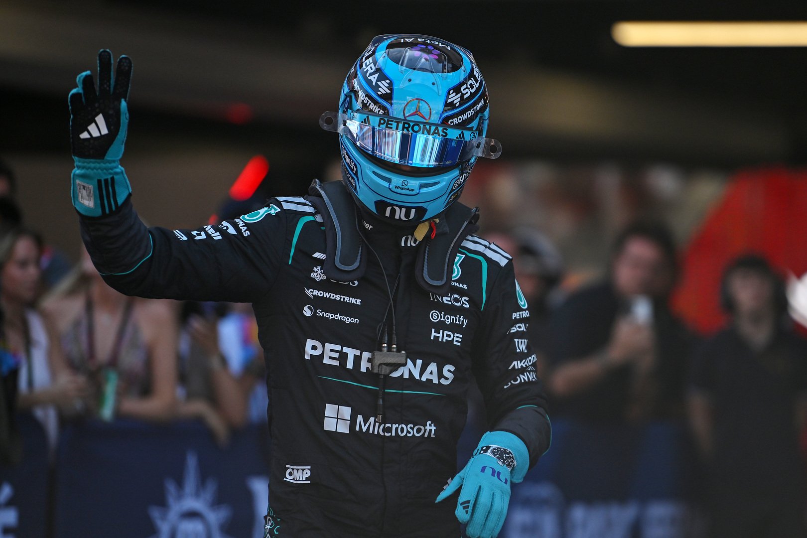 Russell reageert op zijn verrassende poleposition in Oostenrijk
