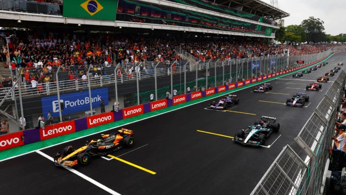 Lando Norris y George Russell multados con 5.000 euros por infringir el procedimiento de salida en el GP de Brasil